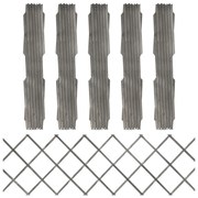 vidaXL Cercas em treliça 5 pcs 180x60 cm abeto maciço cinzento