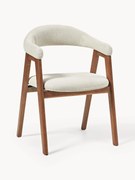 Cadeira de jantar estofada com braços Nik