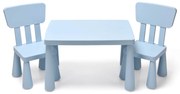 Conjunto de mesa infantil de 3 peças com 2 cadeiras para leitura - Verde