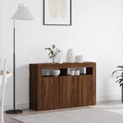 vidaXL Aparador Carvalho Castanho Madeira Engenharia 116 x 30 x 75 cm