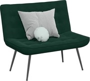 vidaXL Banco 110x74x84 cm veludo verde-escuro