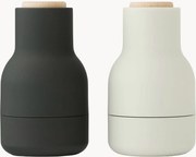 Moinhos de sal e pimenta pequenos com tampa em madeira de faia Bottle Grinder, conjunto de 2