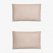 Pack De 2 Fronhas Em Algodão Percal De 180 Fios Lesia Maquilhagem Leve & 50 X 75 Cm - Sklum