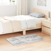 vidaXL Tapete shaggy de pelo alto NAVARRA 60x100cm cinzento prateado