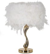 CANDEEIRO DE MESA CARRINHO BRANCO Ø 25X47 CM