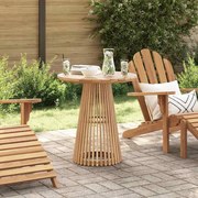 vidaXL Mesa de Jantar de Jardim Ø70x75 cm Madeira de Teca Maciça