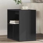 vidaXL Mesa de apoio 50x30x50 cm contraplacado preto