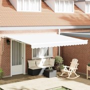 vidaXL Toldo Manual Branco 400 x 350 x 165 cm Poliéster e Metal