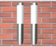 vidaXL Candeeiros de parede para exterior 2 pcs aço inoxidável