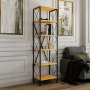 Estante Suadiye – Amarela e Preta – 50x180x30 cm