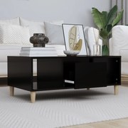 vidaXL Mesa de centro 90x50x36,5 cm derivados de madeira preto