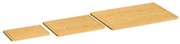 3 pcs conjunto de tábuas de cortar em bambu