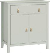 HOMCOM Aparador com Gaveta e Armário de 2 Níveis com Prateleira Ajustável Base Elevada e Amplo Tampo 80x40x90 cm Verde Claro | Aosom Portugal