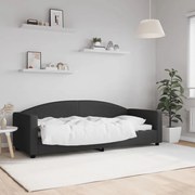 Sofá-cama 80x200 cm tecido preto