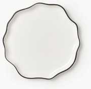 Prato de servir em porcelana com rebordo ondulado Bia