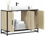 vidaXL Armário para pia de banheiro Carvalho Sonoma 90x33x60 cm Madeira projetada