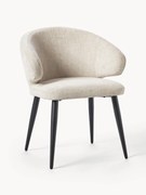 Cadeira de jantar em bouclé com braços Celia