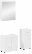 vidaXL Conjunto de Móveis para Banheiro TULUM Branco Brilhante