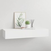 Prateleira de parede com gaveta MDF 60x23,5x10 cm branco