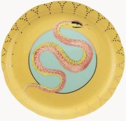 Prato de sobremesa em porcelana fine bone china Snakey