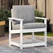 vidaXL Cadeira de jardim 62x56x77 cm madeira de pinho maciça branco