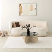 Mesa de Centro Bubble – Travertino Fumado – Diâmetro 75 cm Altura 35 c