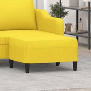 vidaXL Apoio de pés 70x55x41 cm tecido amarelo-claro