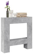 vidaXL Cornija lareira 81x18x82 cm derivados madeira cinza cimento