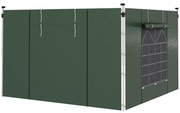 Outsunny Paredes Laterais para Tenda de Jardim 3x3 m ou 3x6 m com 2 Painéis 295x195 cm Janela Enrolável e Porta com Fecho de Correr Verde | AOSOM Portugal