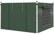Outsunny Paredes Laterais Tenda 2 Painéis Janela Enrolável Porta Fecho Correr Resistente 3x2 m Verde | Aosom Portugal