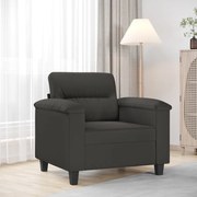 vidaXL Poltrona 60 cm tecido de microfibra cinzento-escuro