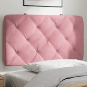 Almofadão de cabeceira 90 cm veludo rosa
