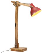 vidaXL Candeeiro de pé 25 W 33x25x130-150 cm E27 vermelho desgastado