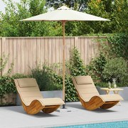 vidaXL Guarda-sol de Jardim Creme Branco 240x260 cm Bambu