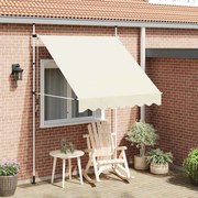 vidaXL Toldo retrátil manual 200 cm creme