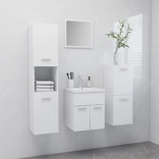 vidaXL Conjunto de móveis de casa de banho contraplacado branco