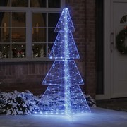 vidaXL Árvore de Natal com 240 LEDs Azul 180 cm Acrílo