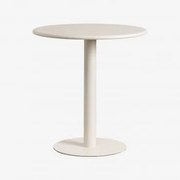 Mesa De Cozinha Redonda Ø70 Cm Em Ferro Mizzi Tapioca Bege - Sklum