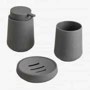 Conjunto De Banheiro Garanis Cinza Níquel - Sklum