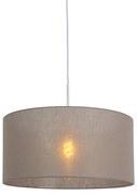 Candeeiro de suspensão country branco com tom cinza 50 cm - Combi 1 Moderno