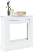 vidaXL Cornija de lareira 90x30x90 cm derivados de madeira branco