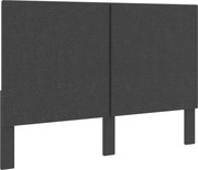 vidaXL Cabeceira de cama 140x200 cm tecido cinzento-escuro
