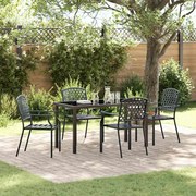 vidaXL Conjunto de Jantar de Jardim com 5 Peças em Aço Antracite