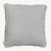 Almofada Quadrada De Gaze De Algodão (45x45 Cm) Jobert Azul Cielo - Sklum