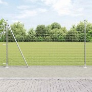 vidaXL Postes de Cerca com Bases - 52 peças Ø32mm, 83,5cm, Aço Galvanizado