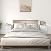 vidaXL Mesas de cabeceira 2 pcs 40x35x70 cm branco brilhante