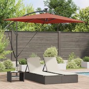 vidaXL Guarda-sol de Bananeira Cantilever Terracota 294 x 200 x 254 cm