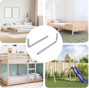 vidaXL Chave Hexagonal 2 pcs Prateado 32 x 86 mm Aço