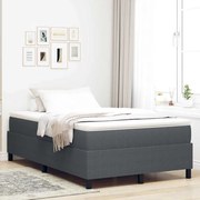 vidaXL Cama Box Cinza Escuro e Branco 120 x 200 cm