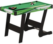 SPORTNOW Mesa de Bilhar Dobrável com Acessórios Inclui 16 Bolas 2 Tacos Giz Triângulo e Escova 104x55,5x68 cm Verde | Aosom Portugal